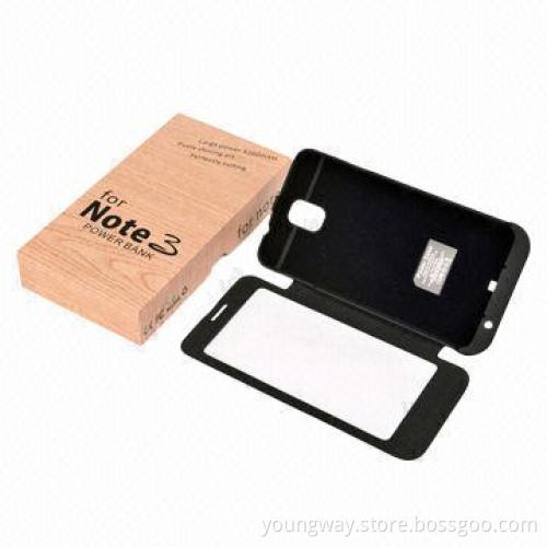 Battery Power Case with Leather Cover and 3,800mAh Capacity, Suitable for Note 3
